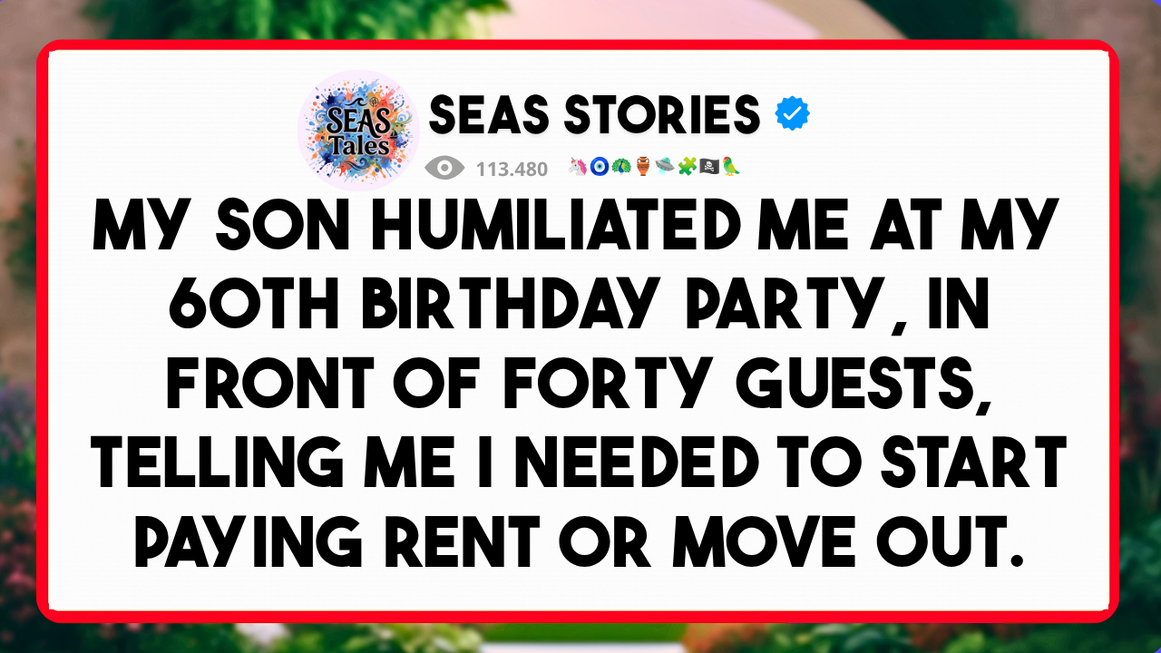 Video thumbnail for My son humiliated me at my 60th birthday party, in front of forty guests, telling me