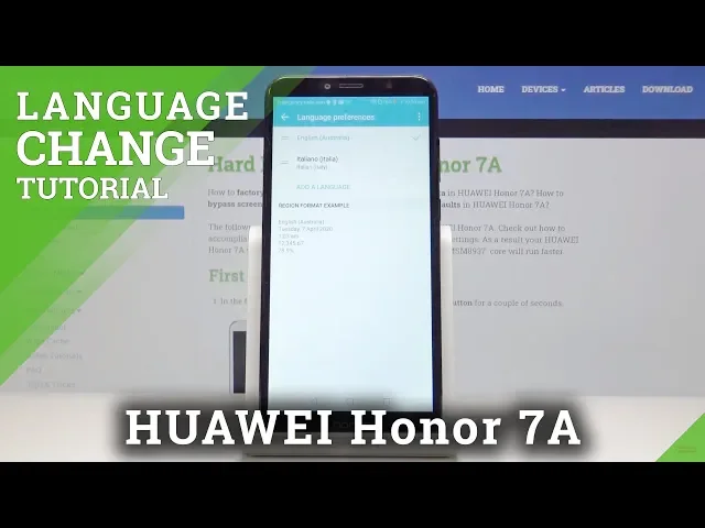 Video thumbnail for How to Change Language in HUAWEI Honor 7A – Dictionary Options