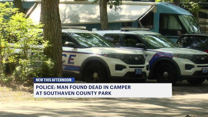 Video thumbnail for Suffolk County police investigating death of man found inside camper in Shirley