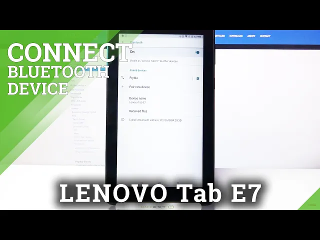 Video thumbnail for How to Connect Bluetooth Device to Lenovo Tab E7 - Bluetooth Pairing
