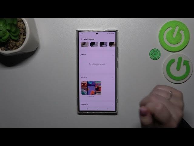 Video thumbnail for How to Change & Manage Wallpapers on SAMSUNG Galaxy S24 Ultra - Home & Lock Screen Cover Pictures