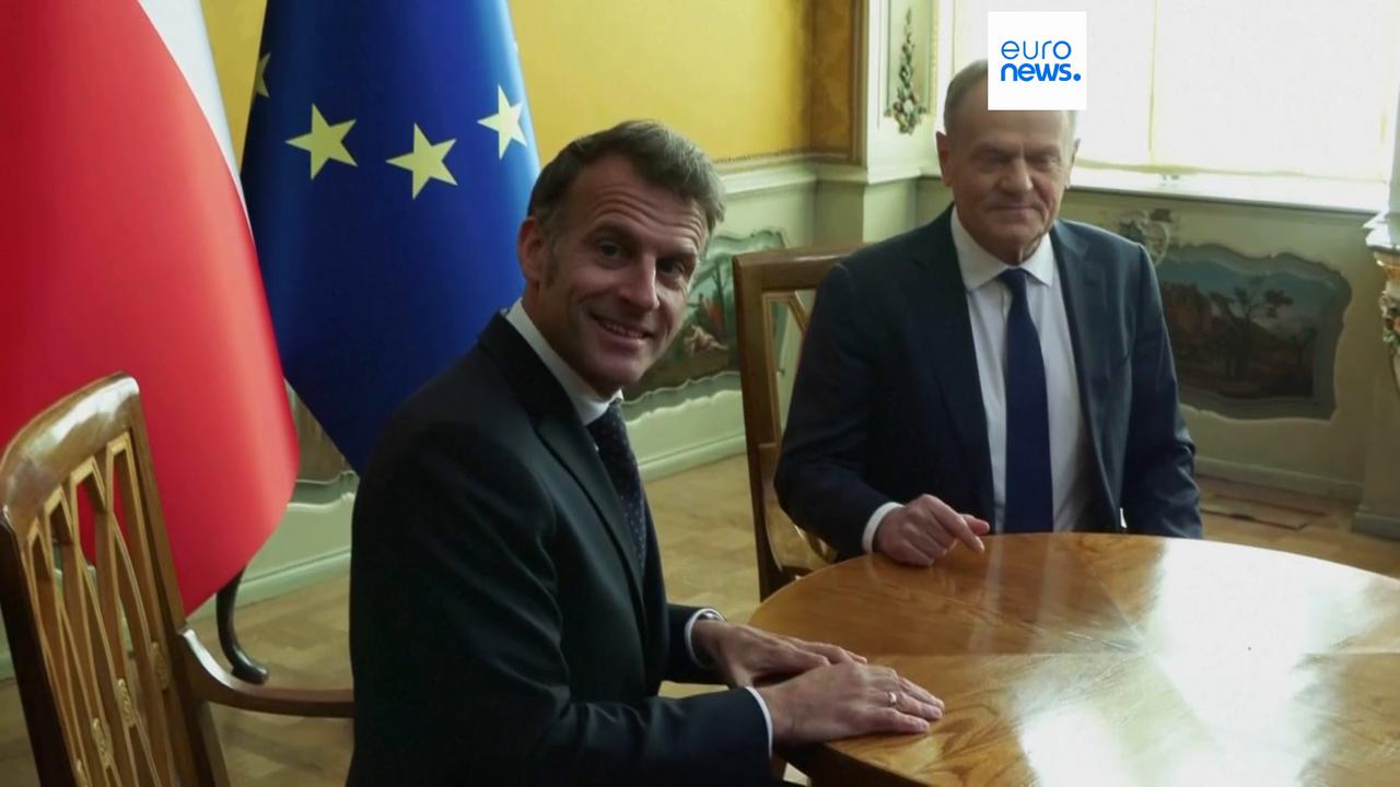 Video thumbnail for France and Poland discuss boosted defence ties as US commitment to Europe wavers