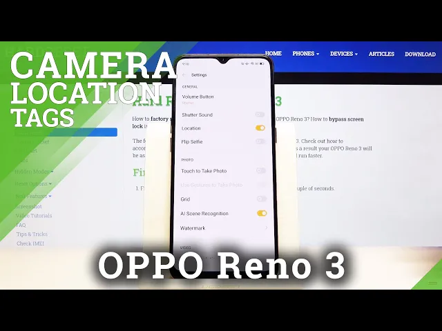 Video thumbnail for How to Turn On Location Tags in Camera in OPPO Reno 3 – Photos Location Mark