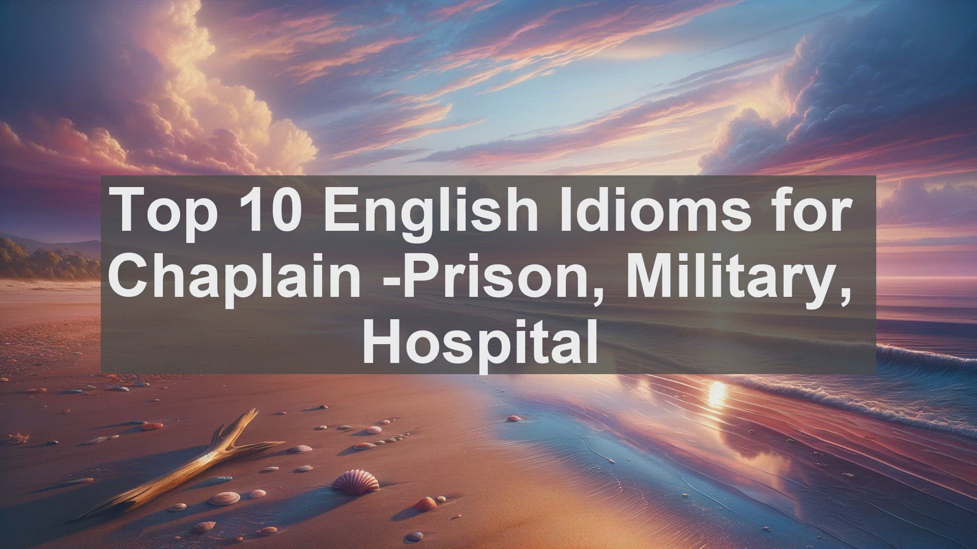 'Video thumbnail for Top 10 English Idioms for Chaplain Prison Military Hospital'