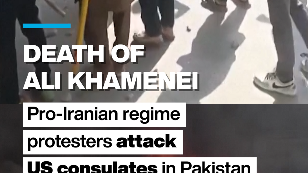Video thumbnail for Death of Ali Khamenei : Pro-Iranian regime protesters attack US consulates