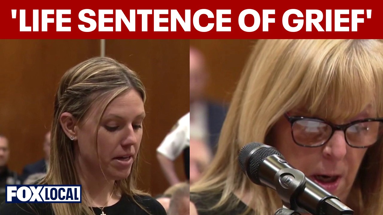Video thumbnail for Wife and mother of slain NYPD detective speak during killer's sentencing