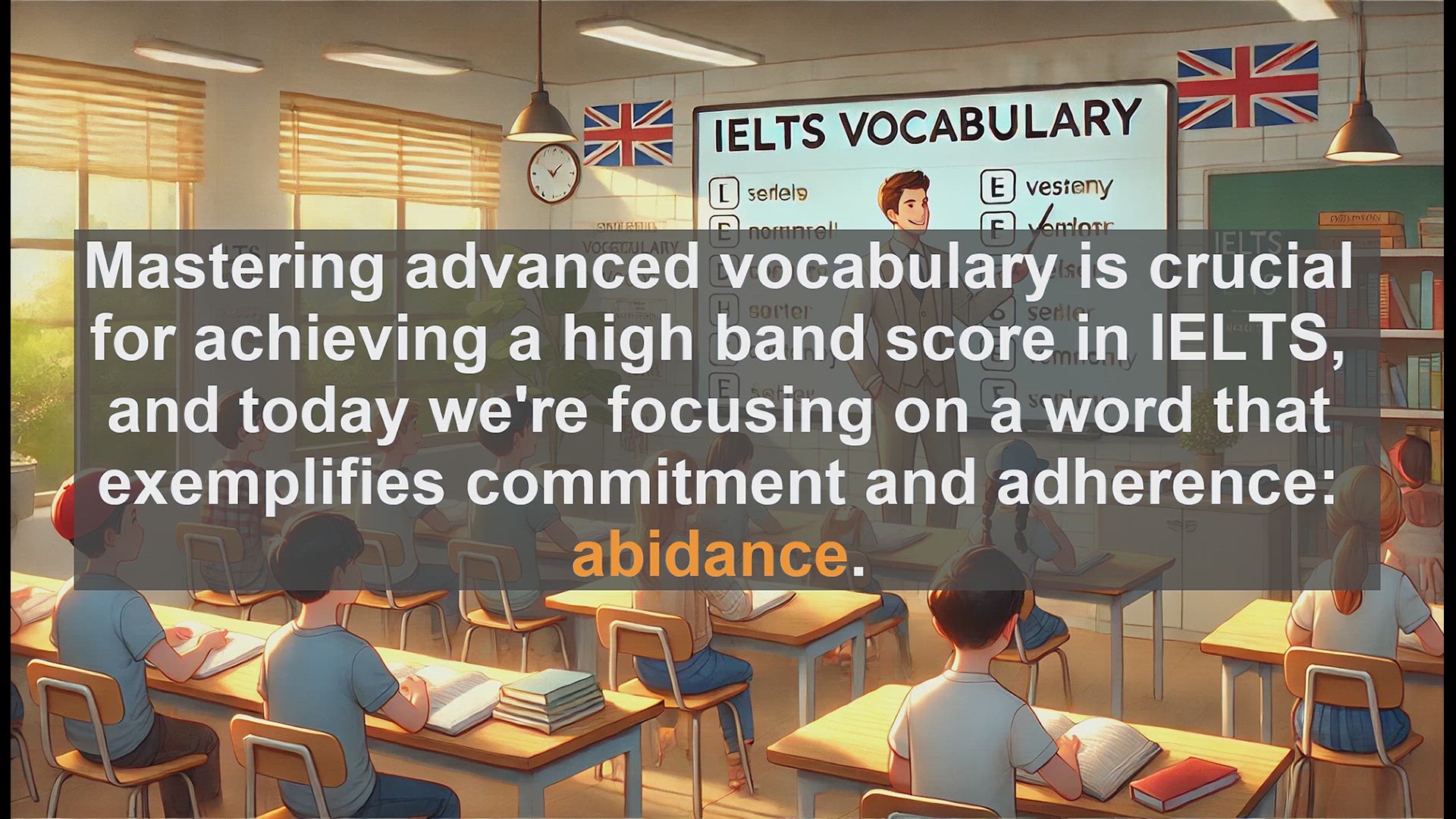 'Video thumbnail for 5000 Must Know IELTS 8.0 Vocabulary - IELTS Vocabulary: Understanding and Using 'Abidance''