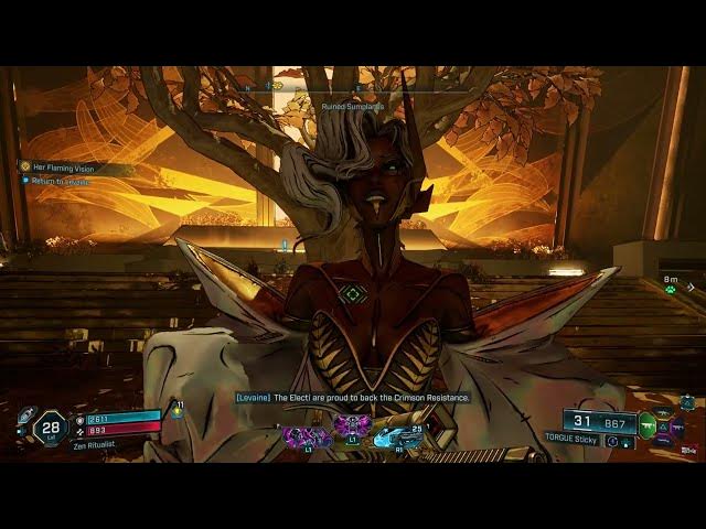 Video thumbnail for Borderlands 4 - Her Flaming Vision: Return To Levaine and Zane Gameplay | Marcus Narration Cutscene