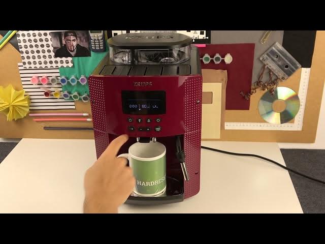 Video thumbnail for How to Make Double Espresso on KRUPS EA Roma 815 Coffee Machine - Make Two Coffees at Once on Krups