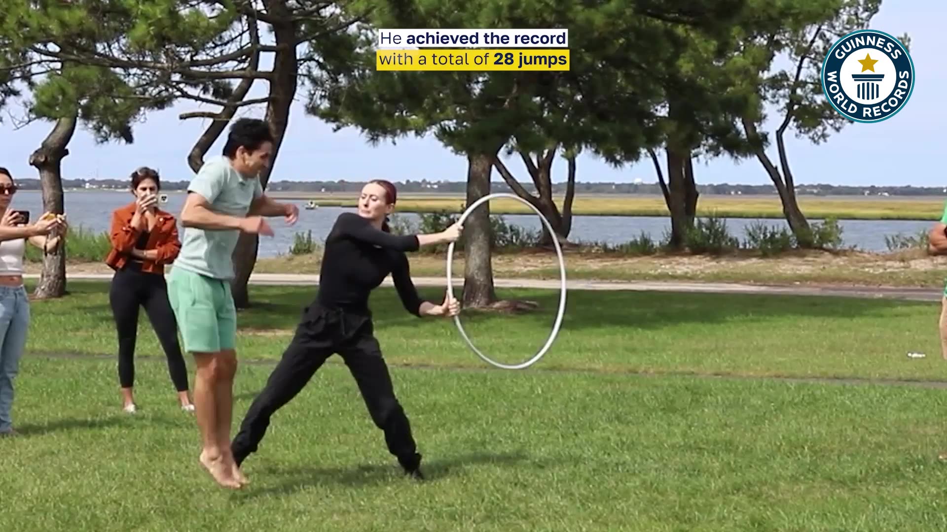 Video thumbnail for Most pike jumps through a hoop in 30 seconds - 28 by Jhoan Sebastian Jimenez Rodriguez and Angela McIlroy-Wagar