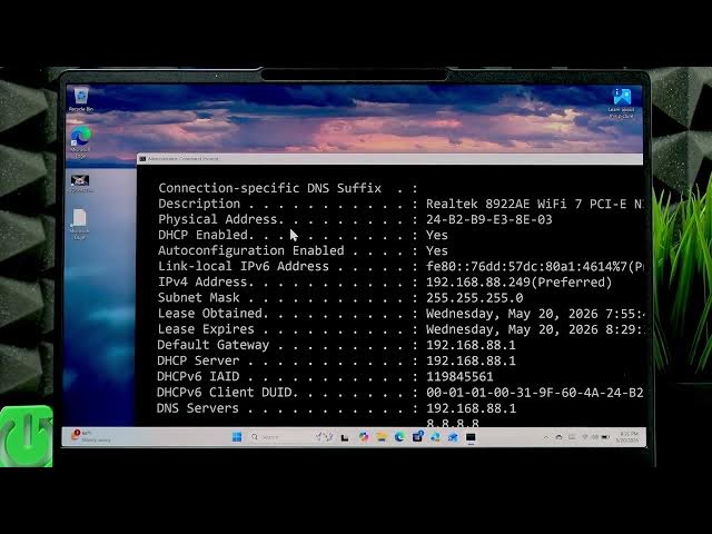 Video thumbnail for LENOVO Yoga Slim 7 - How to Check MAC Address