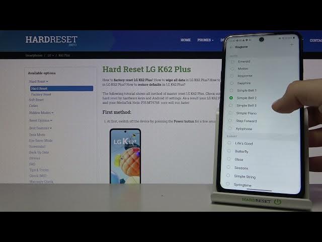 Video thumbnail for LG K62 Plus - Simple Ringtones Presentation
