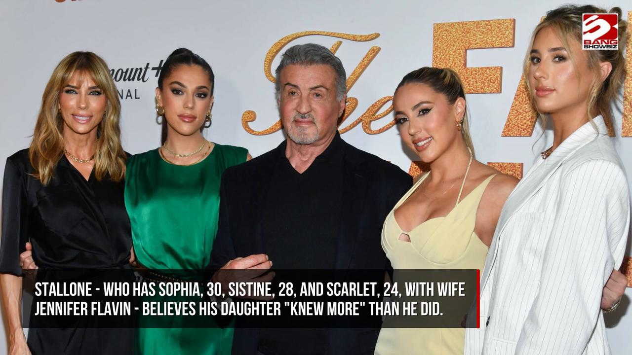 Video thumbnail for Sylvester Stallone leans on his daughters for advice.