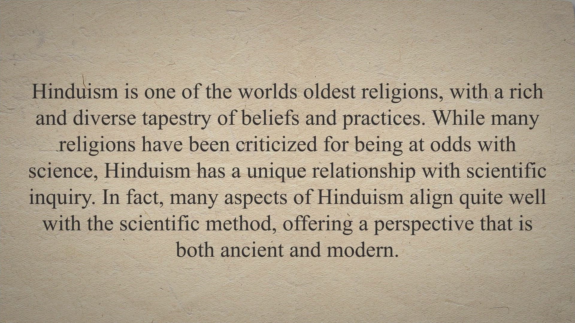 Video thumbnail for Hinduism Science Friendly Religion