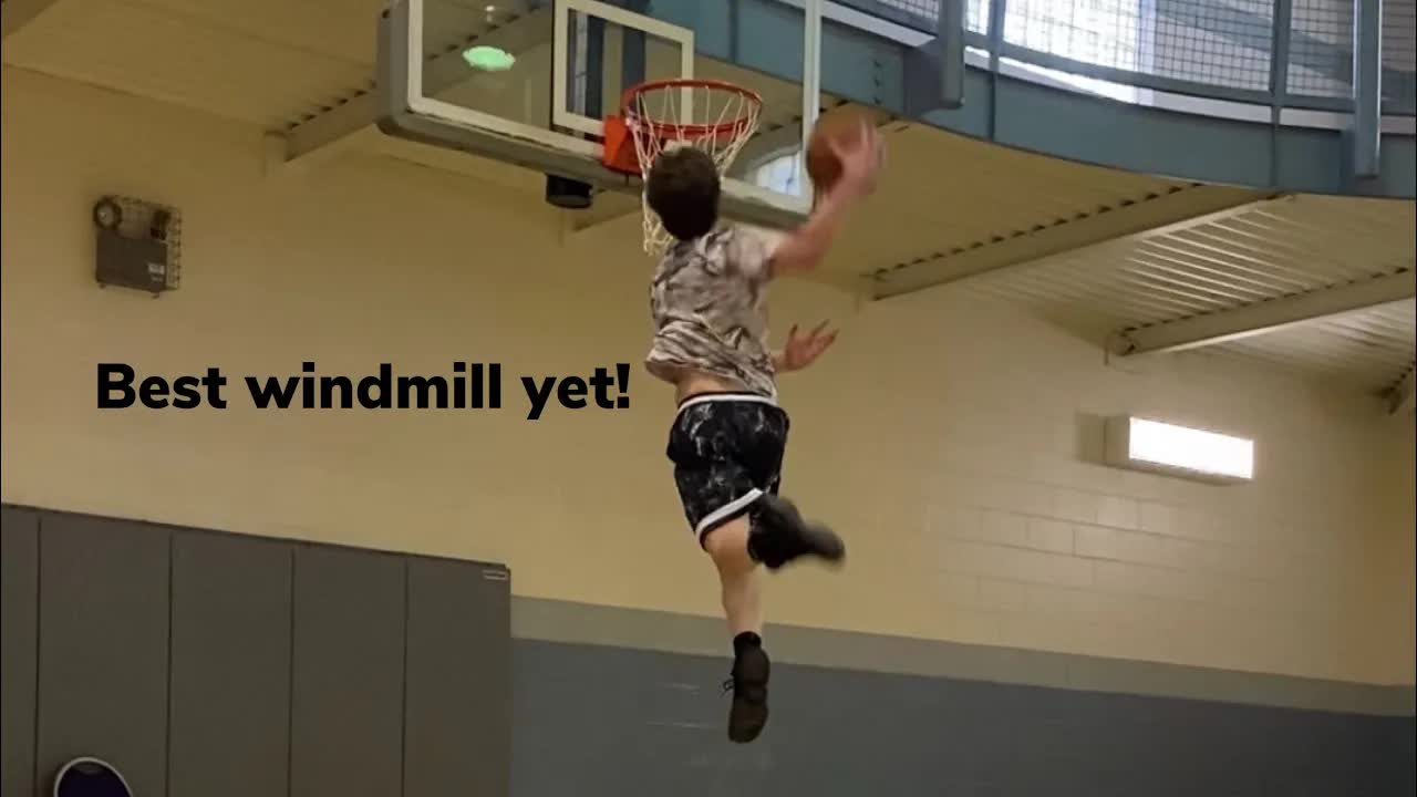Video thumbnail for Travis Reynolds: 6'0" Teen Shows Off Impressive Dunking Skills