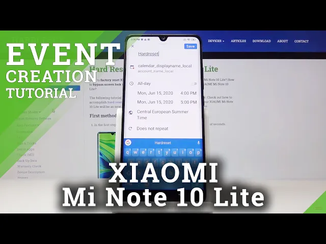 Video thumbnail for How to Add Event to Calendar in Xiaomi Mi Note 10 Lite - Create Reminder
