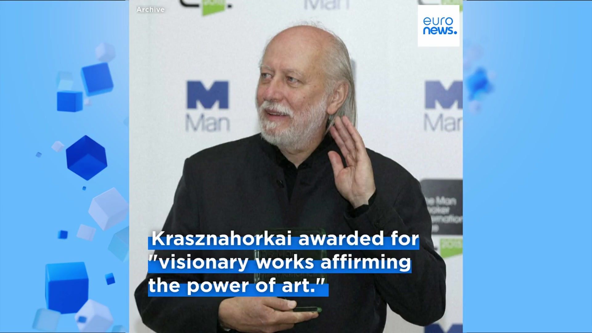 'Video thumbnail for Hungarian author László Krasznahorkai wins 2025 Nobel Prize in Literature'
