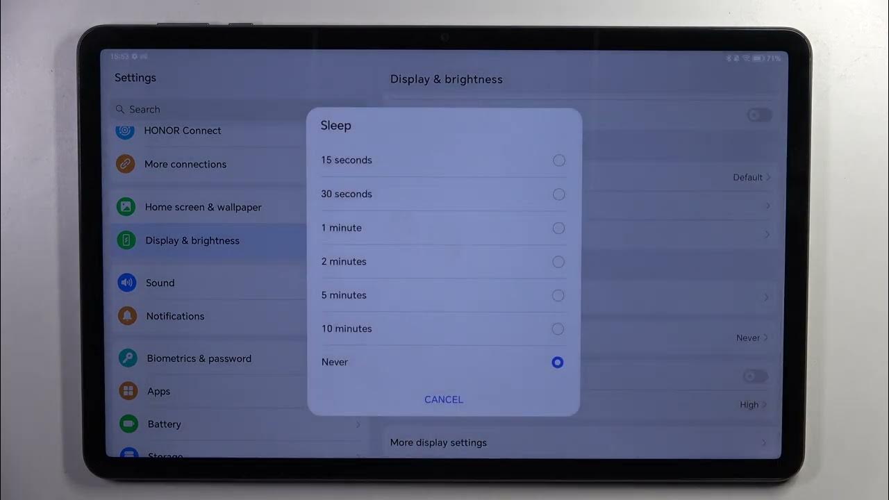 Video thumbnail for How to Change Screen Timeout on Honor Pad X9 – Adjust Display Settings