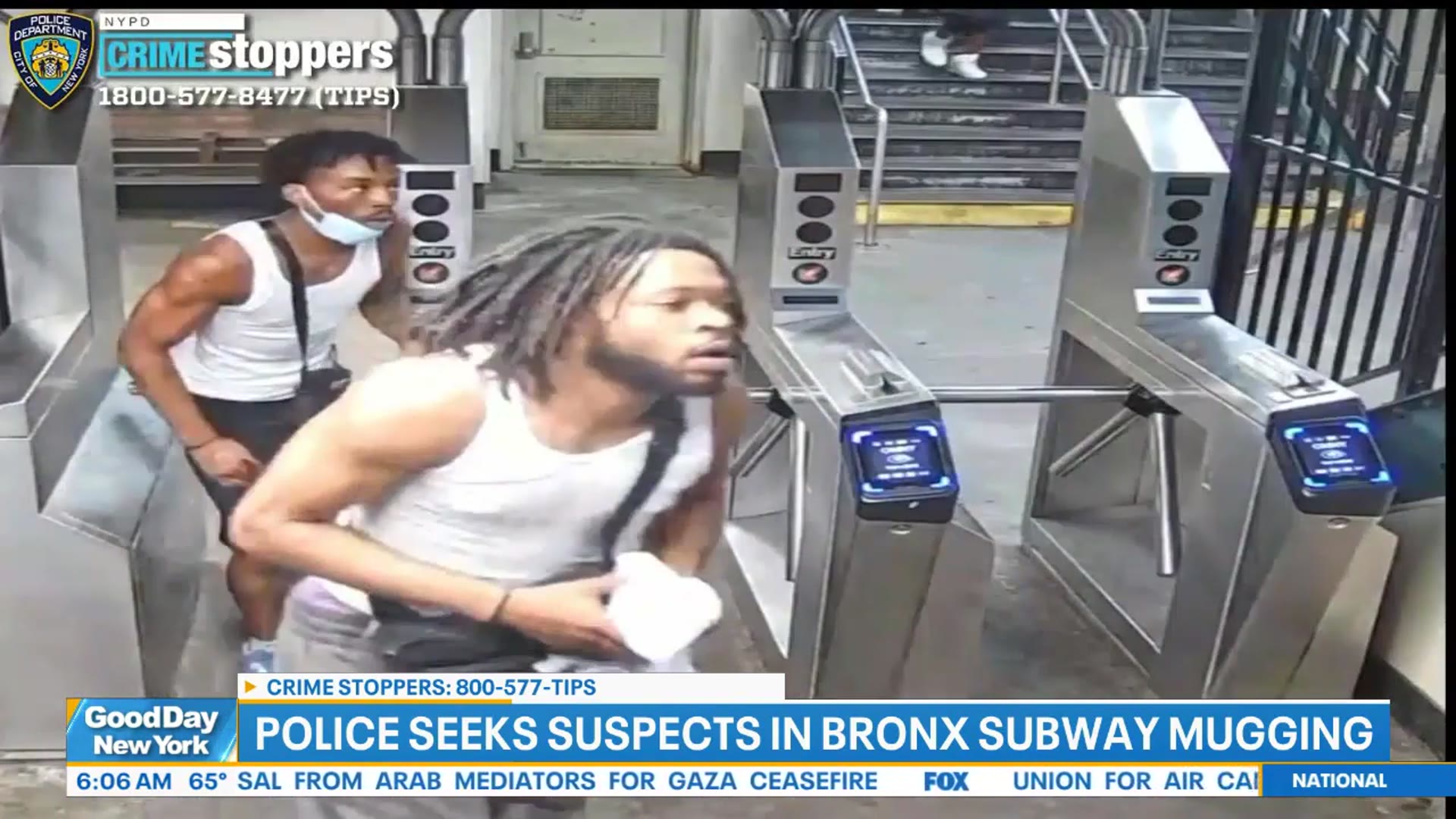 'Video thumbnail for Brutal Bronx mugging, police look for suspects'