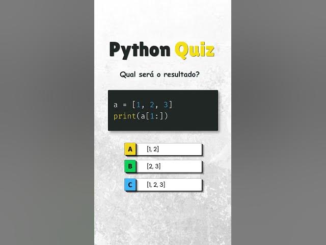 Video thumbnail for Qual será o resultado deste quiz de Python? #python #usandopython #dev
