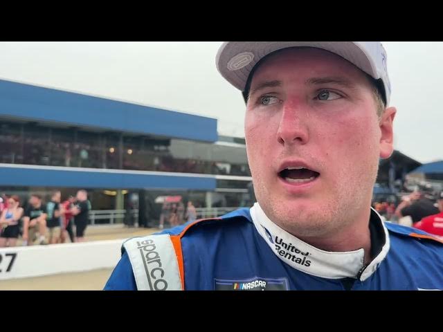 Video thumbnail for Austin Hill on Contact with Chandler Smith at Michigan: "Wasn't trying to wreck him"