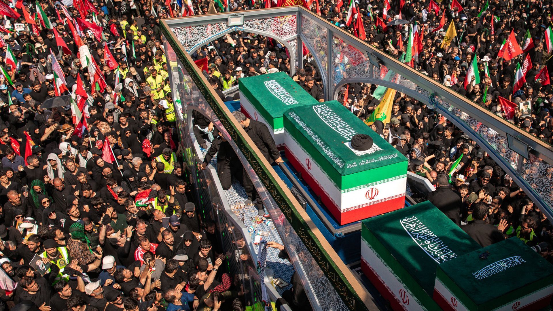 Video thumbnail for Body of Iran’s slain Supreme Leader Ali Khamenei arrives in Qom