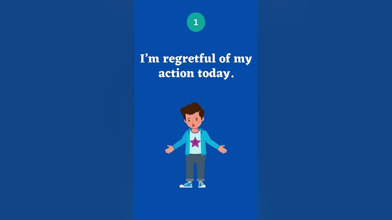 'Video thumbnail for Express Regret Using I am regretful for'