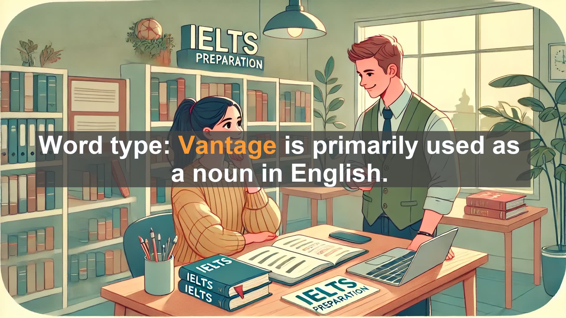 'Video thumbnail for 2000 Must Know IELTS 9.0 Vocabulary - Understanding 'Vantage': Elevate Your English Vocabulary'