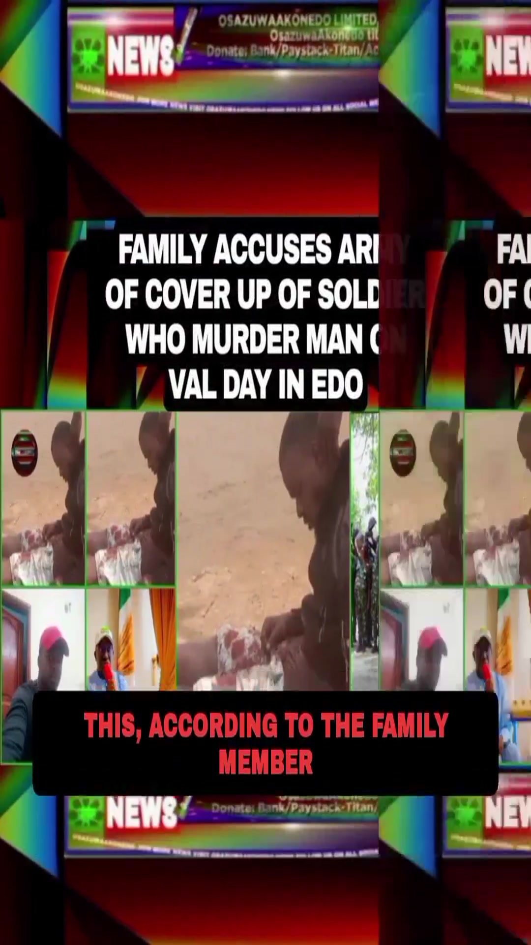 Video thumbnail for Family Accuses Army Of Cover Up Of Soldier Who Murder Man On Val Day In Edo