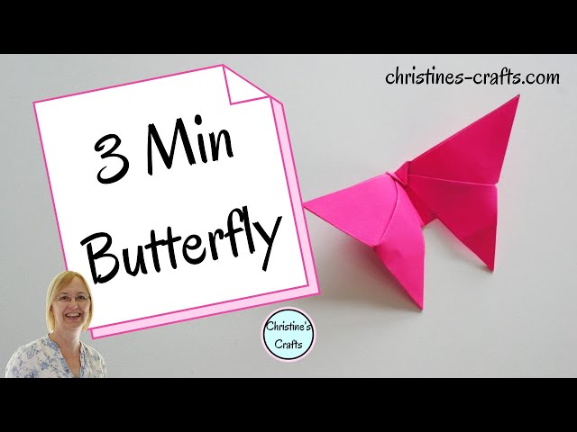 Video thumbnail for EASY ORIGAMI BUTTERFLY TO MAKE IN 3 MINUTES: Great for Adults and Kids