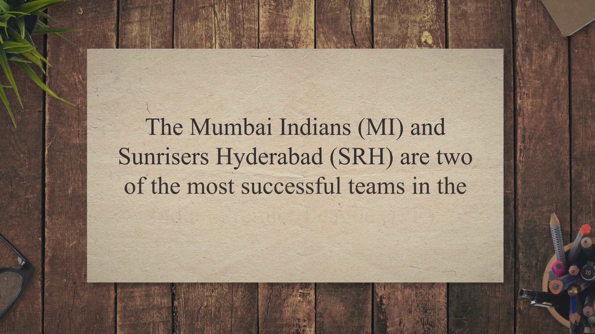 'Video thumbnail for Mastering the Game: Building Your Winning MI vs SRH 2023 Dream 11 Team'