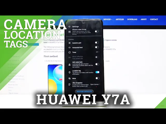 Video thumbnail for How to Turn On Camera Location Tags in HUAWEI Y7A – Find Location Feature