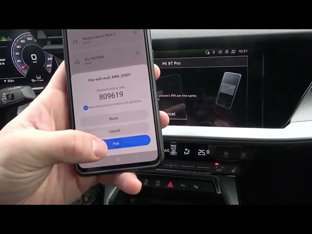 Video thumbnail for How to Pair Smartphone with System via Bluetooth in Audi A3 8Y (2020 - ...) - Connect Smartphone