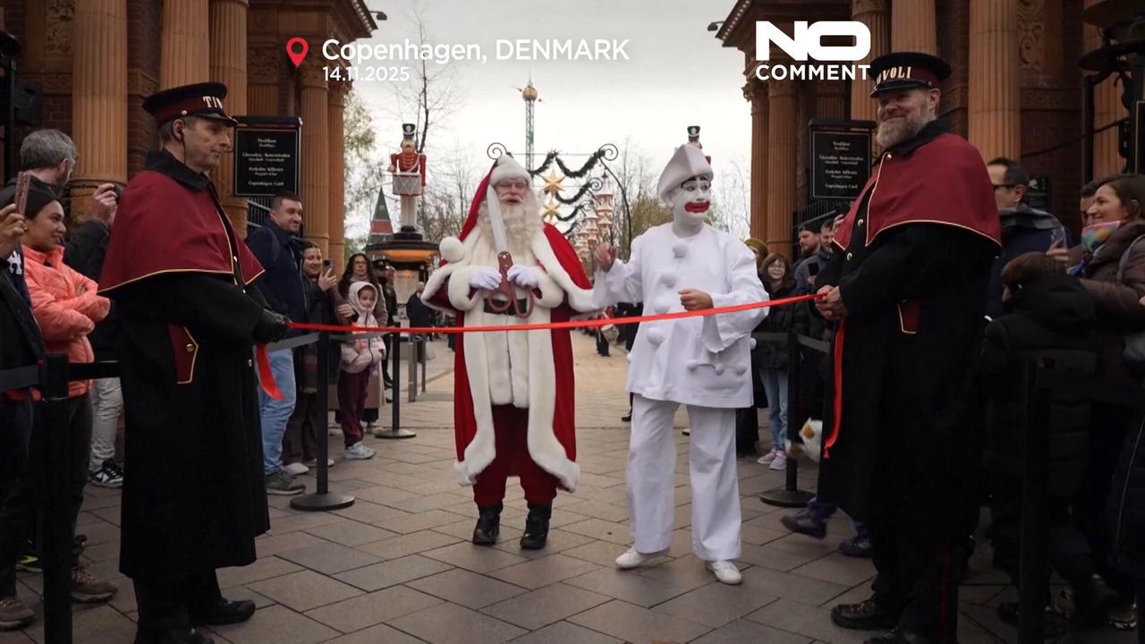 'Video thumbnail for Copenhagen's Tivoli Gardens opens Christmas season with over a million lights'
