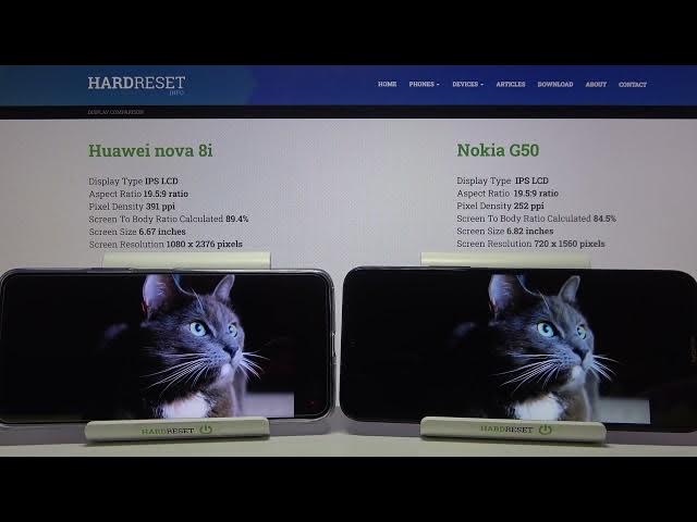 Video thumbnail for How to Compare Displays NOKIA G50 and HUAWEI Nova 8i - Display Comparision