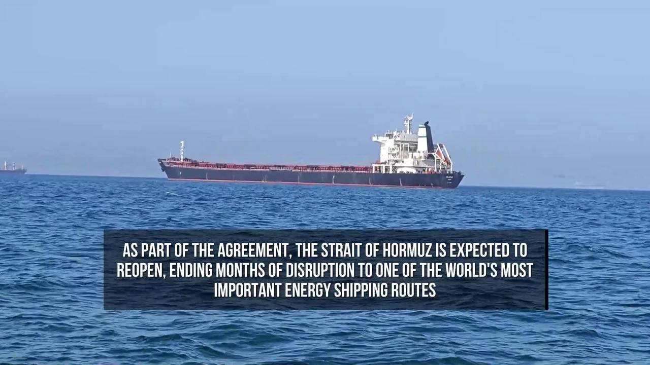Video thumbnail for US and Iran Reach Preliminary Deal to End War, Hormuz Strait Set to Reopen.