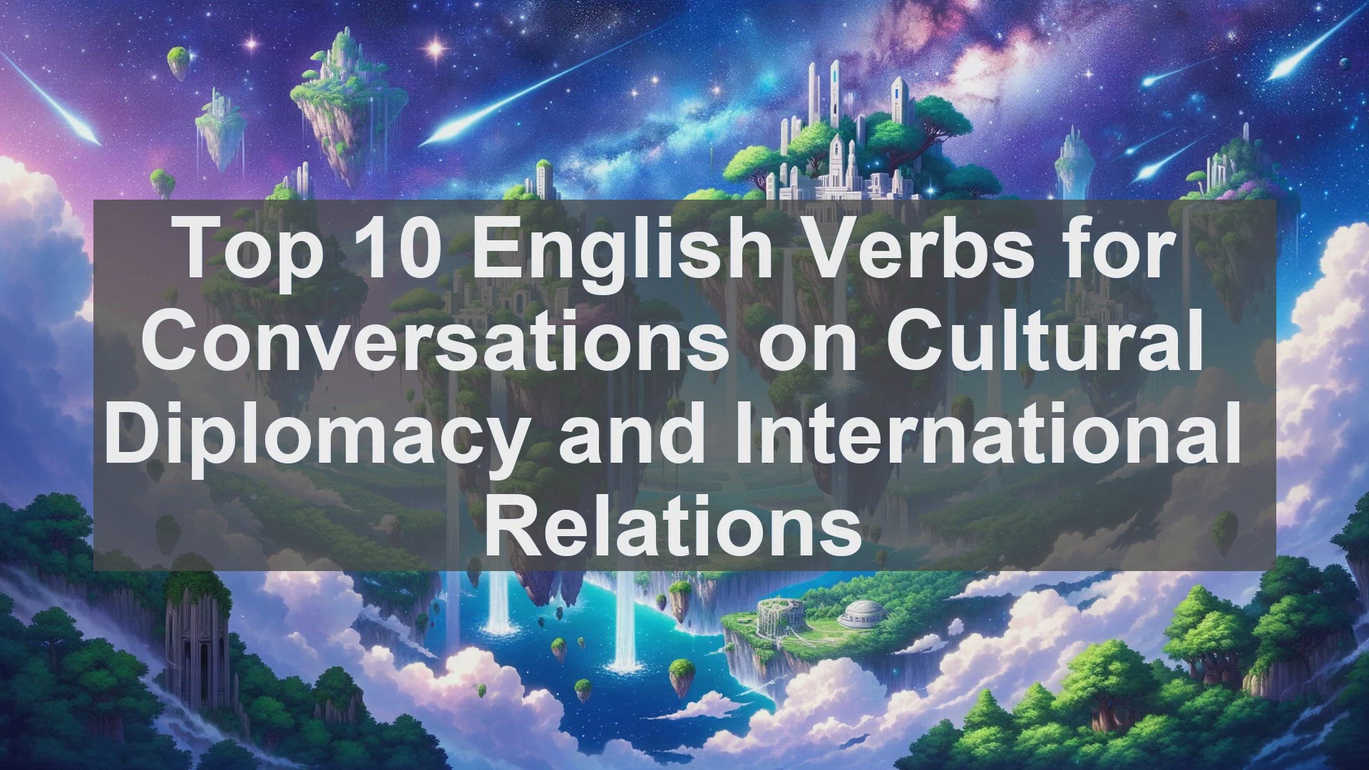 'Video thumbnail for Top 10 English Verbs for Conversations on Cultural Diplomacy and International Relations'