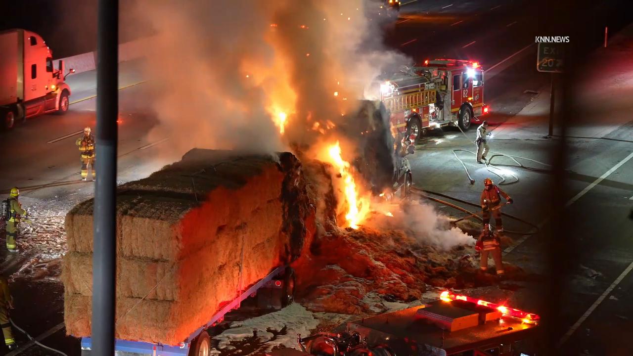 Video thumbnail for US, Los Angeles: La Canada Flintridge Car Fire.