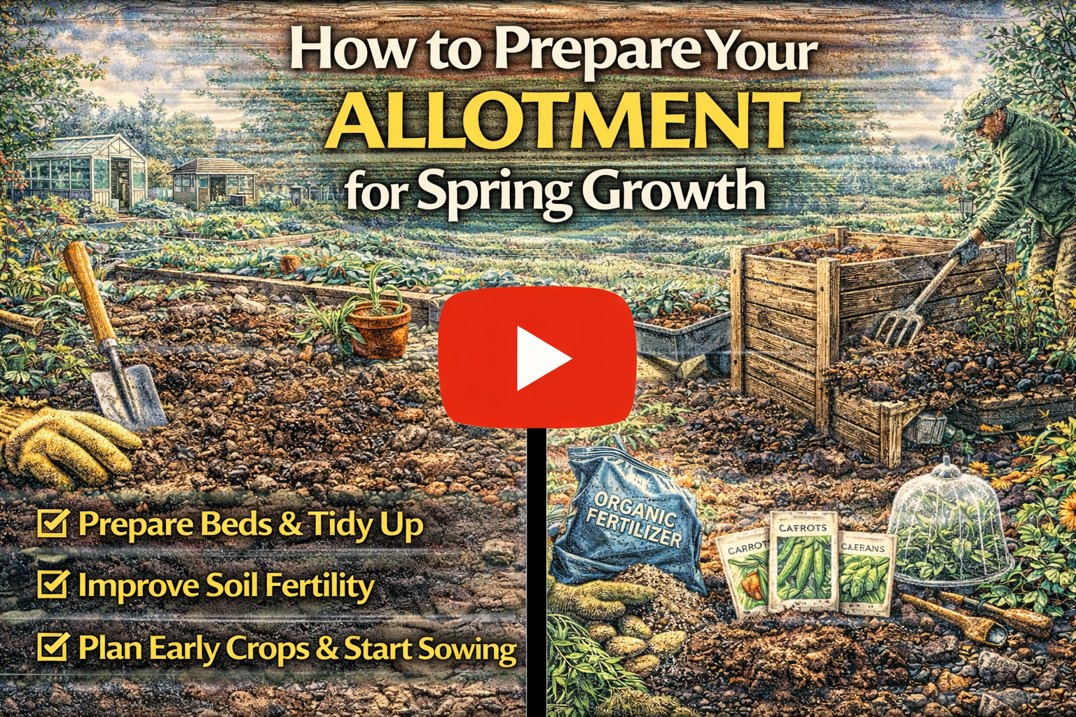 Video thumbnail for How to Prepare Your Allotment for Spring Growth