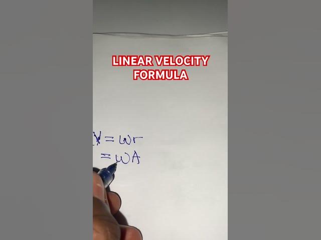 'Video thumbnail for Linear velocity formula'