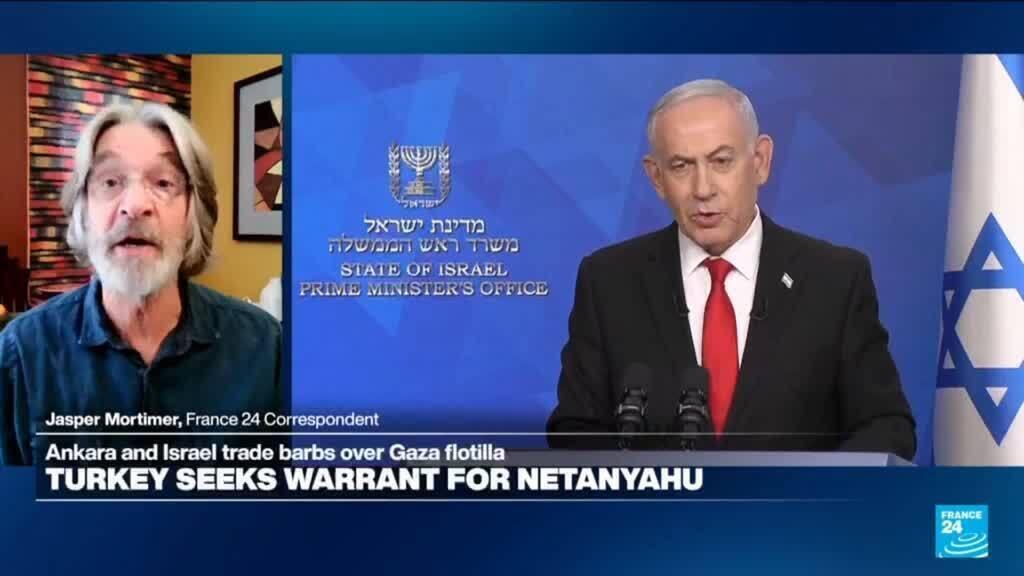 Video thumbnail for Turkey seeks arrest warrant for Israeli PM Netanyahu, fueling tensions