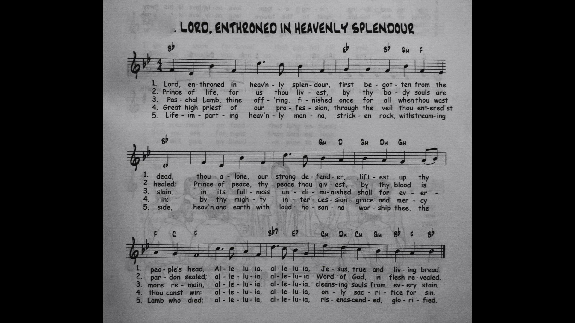 'Video thumbnail for Lord Enthroned In Heavenly Spendor - Catholic Mass Song Sheet Music'