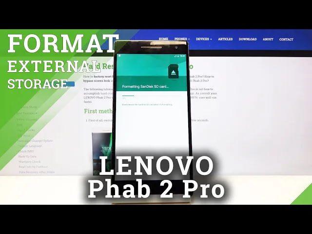 Video thumbnail for How to Restore SD Memory in Lenovo Phab 2 Pro - Format SD Card