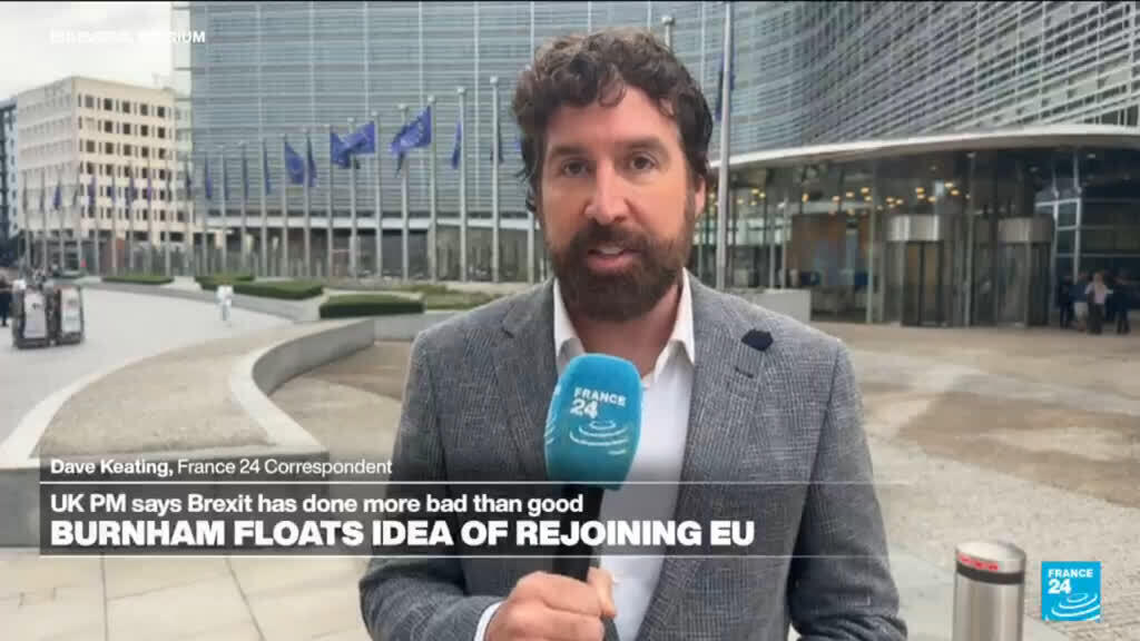 Video thumbnail for Burnham reopens Brexit debate: EU says UK must chart Its own path on future relations