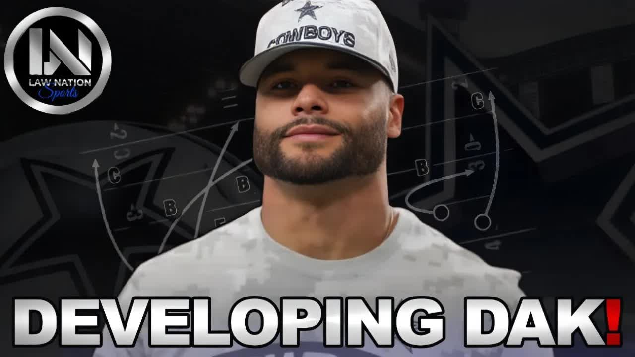 Video thumbnail for law nation sports: cowboys ota: qb, rb, wr development explosion! inside the system analysis