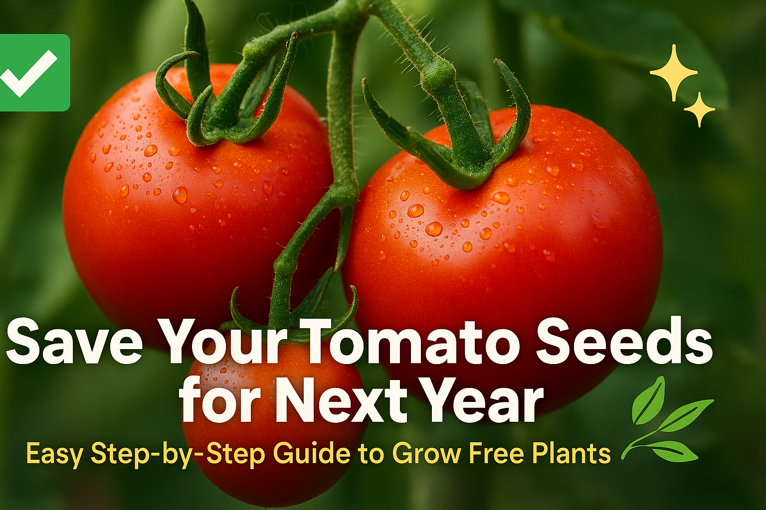 Video thumbnail for 🎥 ✅ “🍅 Save Your Tomato Seeds for Next Year 🌱 | Easy Step-by-Step Guide to Grow Free Plants 🌿✨”
