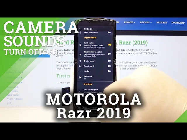 Video thumbnail for How to Disable Camera Shutter Sound in MOTOROLA Razr 2019 – Camera Settings