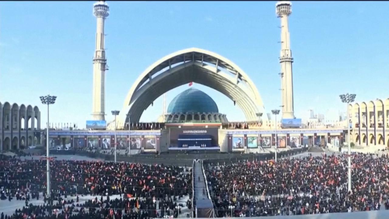 Video thumbnail for Iran: Public mourning ceremony held for Khamenei.