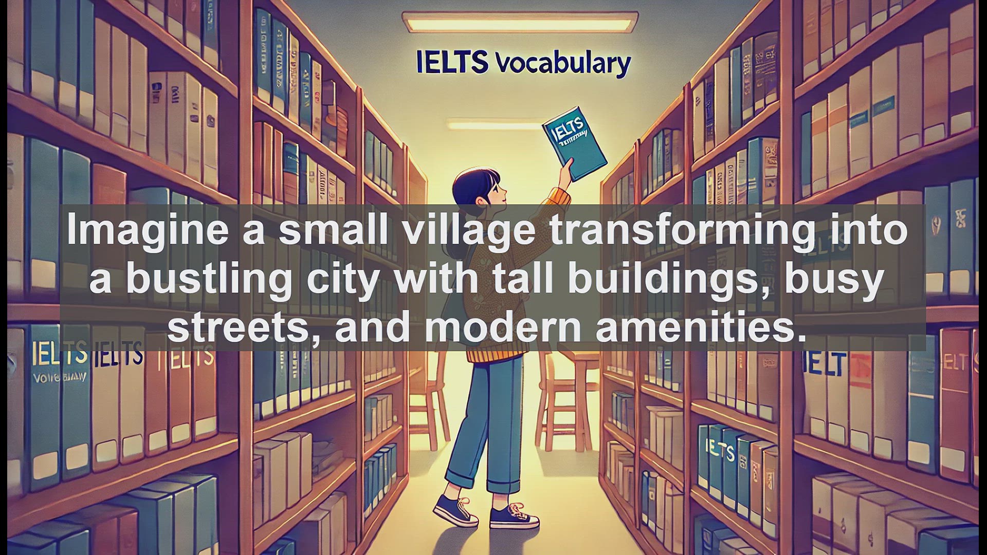 'Video thumbnail for 2500 Must Know IELTS 6.5 Vocabulary - Understanding 'Urbanize': From Rural to City Life'