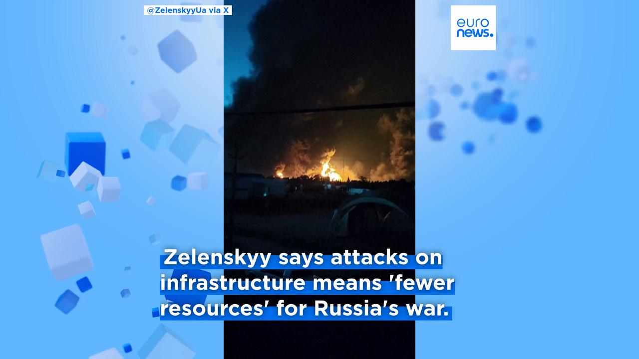 Video thumbnail for Ukraine strikes two oil refineries in Russia as it continues to target Moscow's energy industry